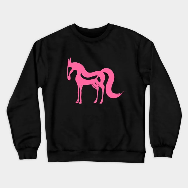 The Essence of a Horse (Mint and Hot Pink) Crewneck Sweatshirt by illucalliart